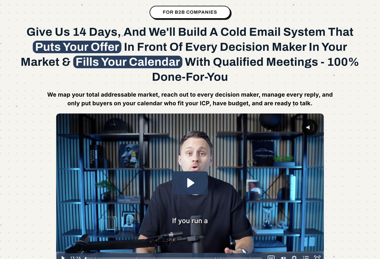Outbound Pilot landing page
